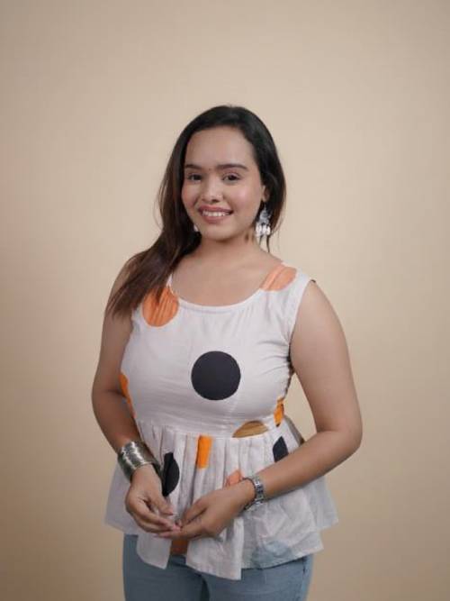 White polka Dot Kurti
