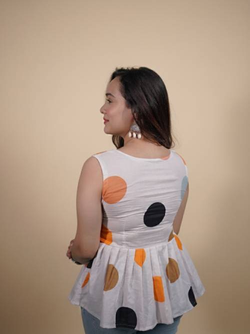 White polka Dot Kurti