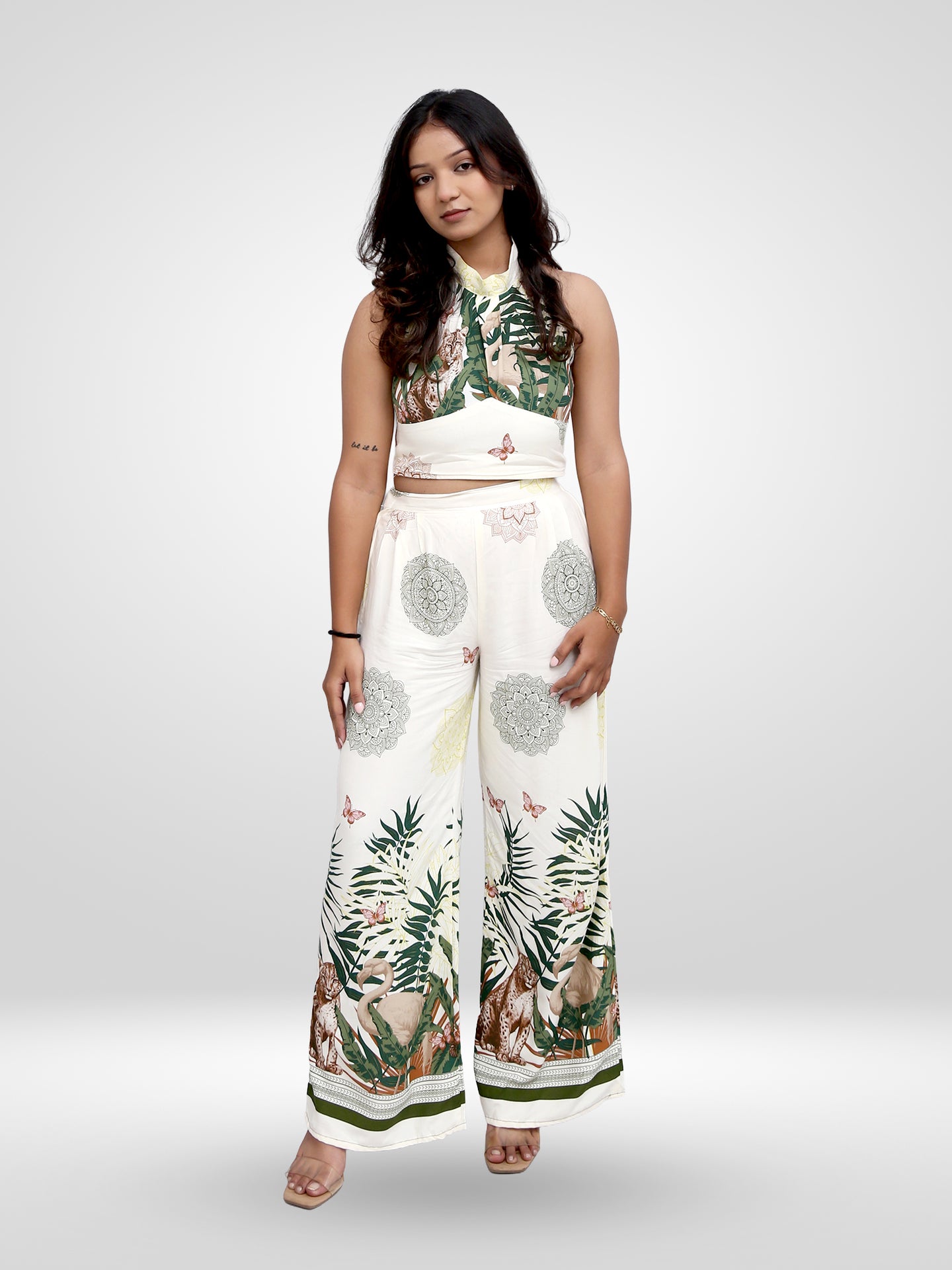 White Flora Coord Set