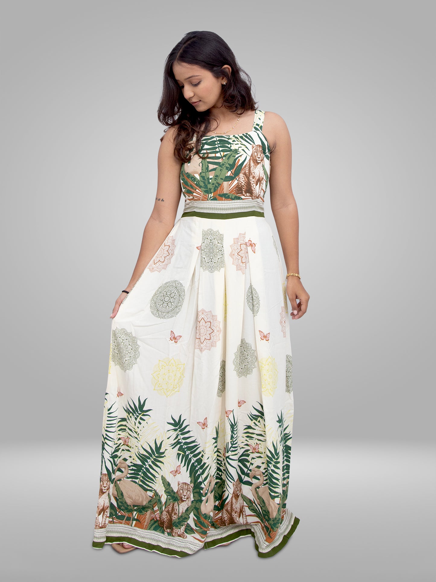 Rayon Floor Length Midi