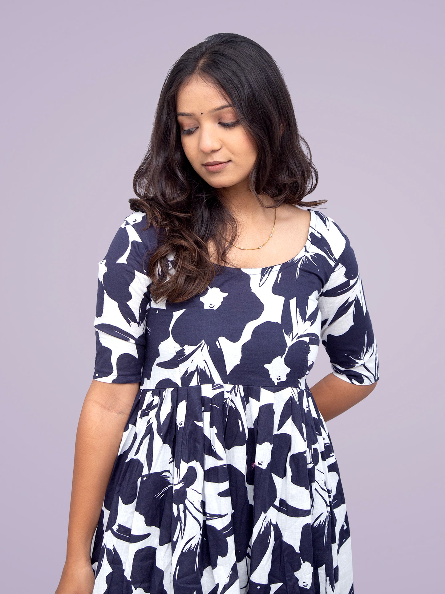 Indigo Bloom Flared Set