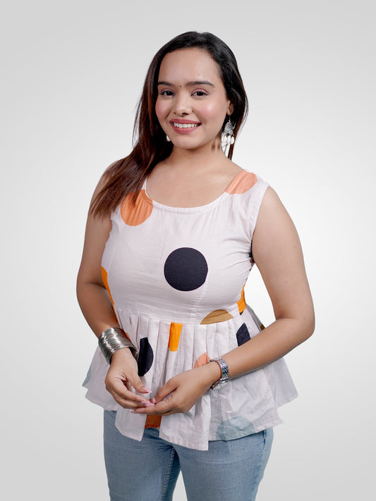 White polka Dot Kurti
