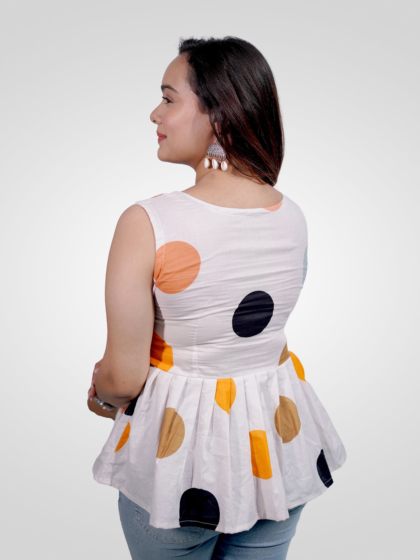 White polka Dot Kurti