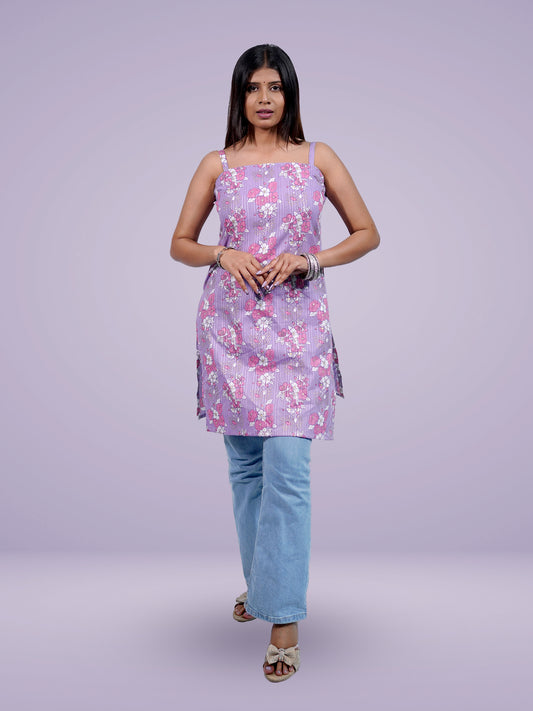 Lavender Lace Whisper Kurti